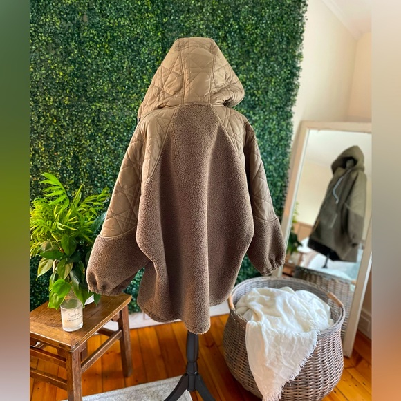 NAP Loungewear Sherpa Fleece Quilted Jacket - Picture 10 of 13